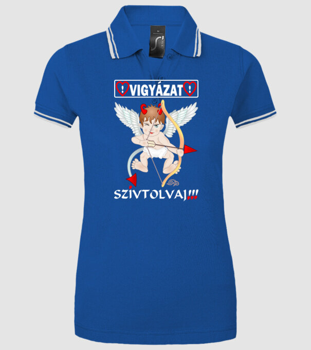  minta királykék pólón