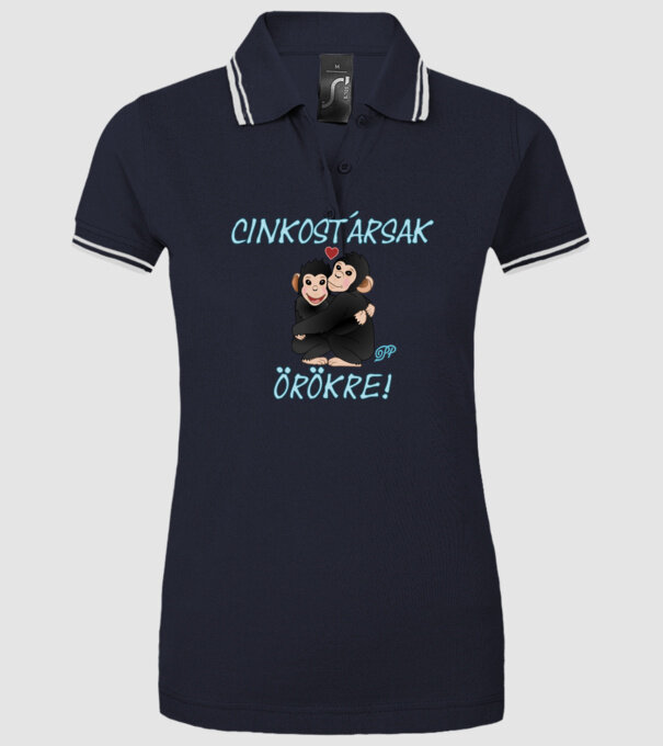  minta sötétkék pólón