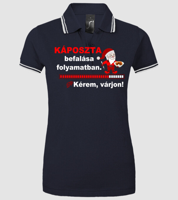  minta sötétkék pólón