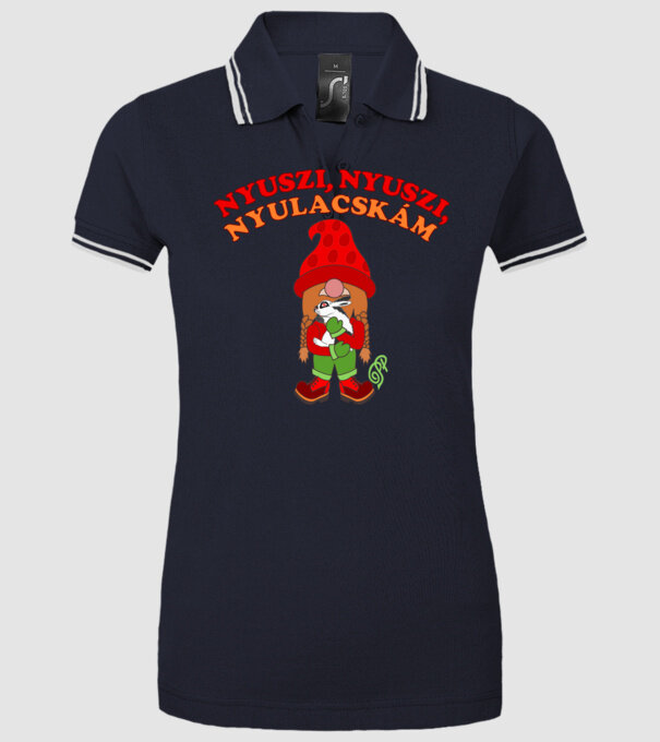  minta sötétkék pólón