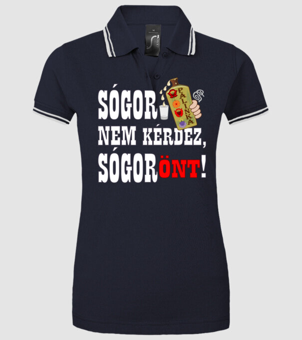  minta sötétkék pólón