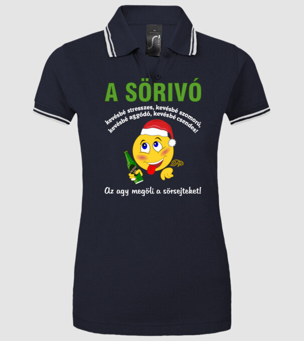  minta sötétkék pólón