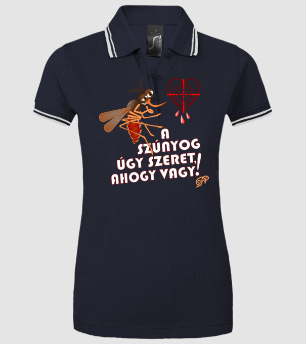 minta sötétkék pólón