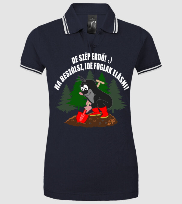  minta sötétkék pólón