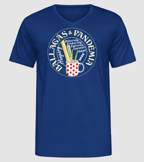  minta királykék pólón