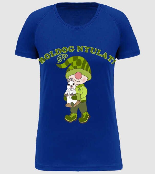  minta királykék pólón