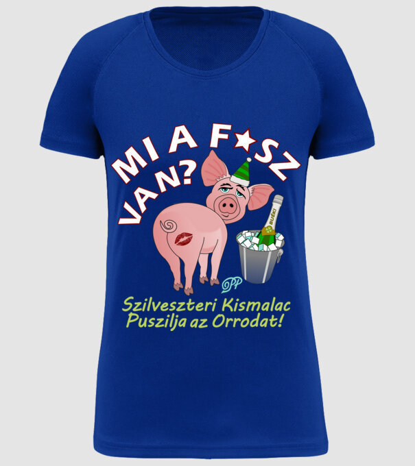  minta királykék pólón