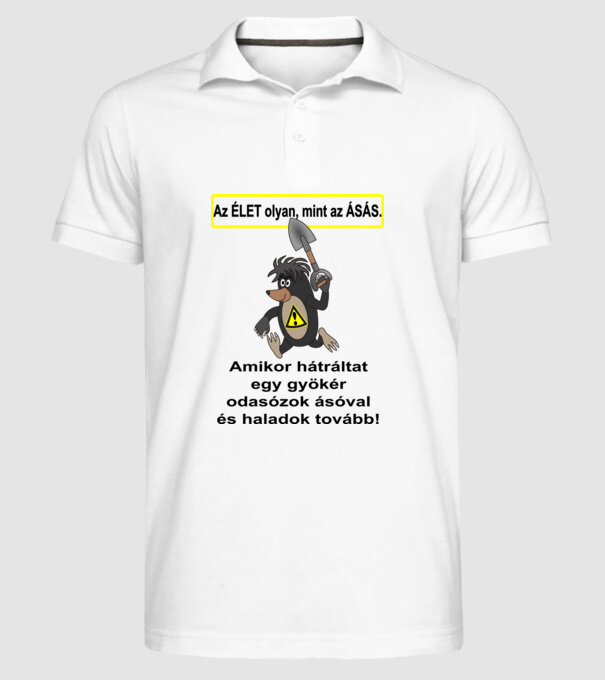  minta fehér pólón