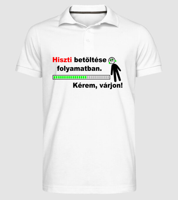  minta fehér pólón