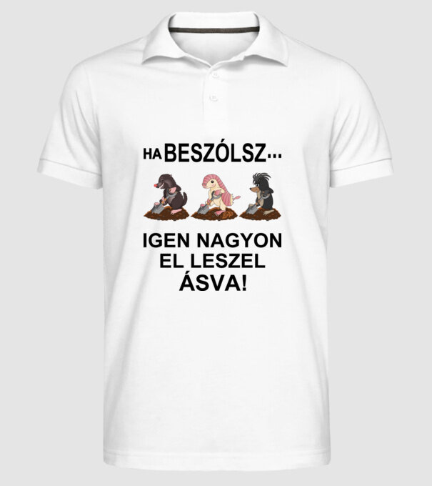  minta fehér pólón