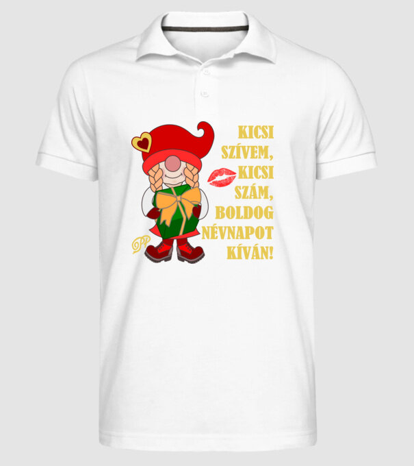  minta fehér pólón