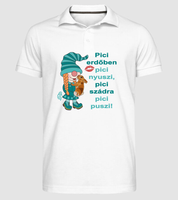  minta fehér pólón