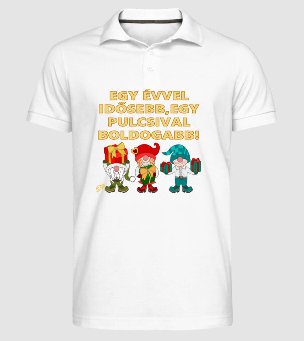  minta fehér pólón
