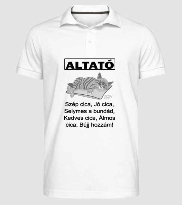 minta fehér pólón