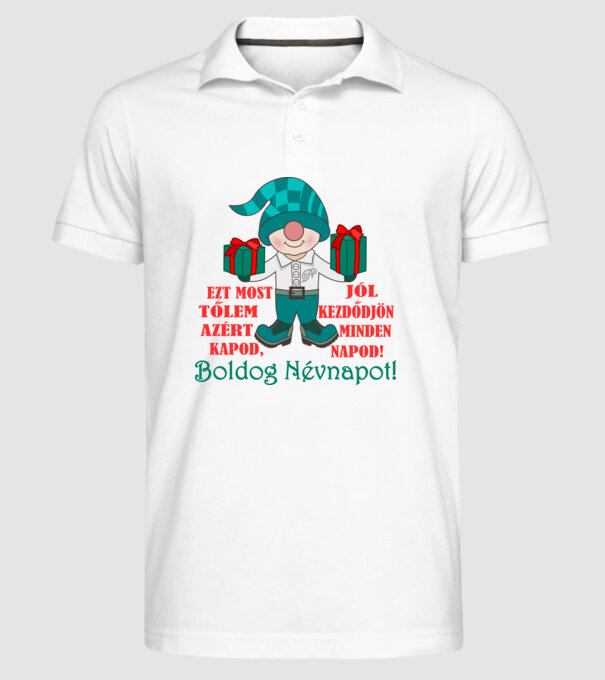  minta fehér pólón
