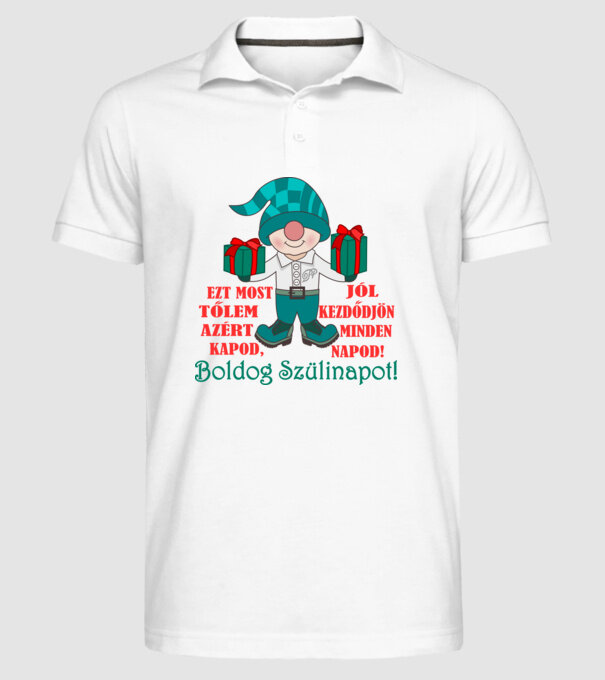  minta fehér pólón