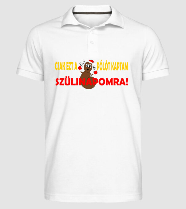 minta fehér pólón