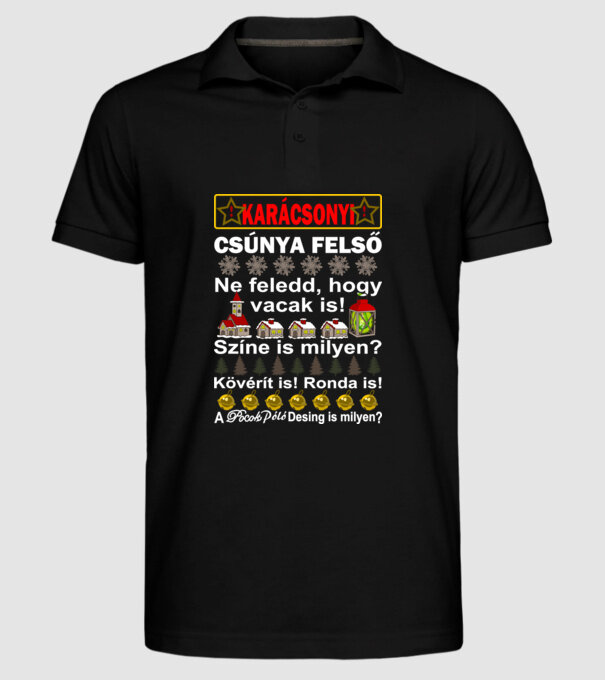  minta fekete pólón