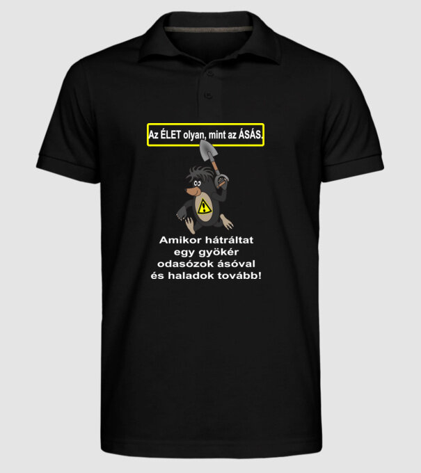  minta fekete pólón