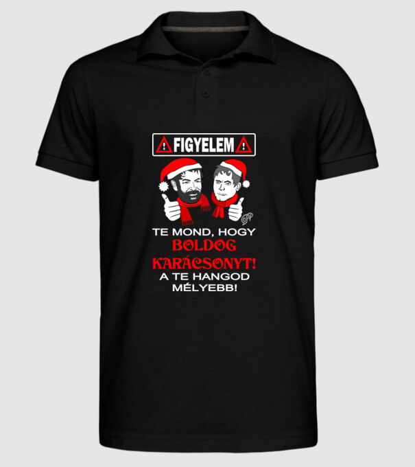  minta fekete pólón