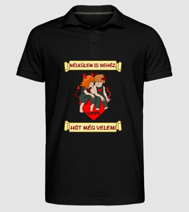  minta fekete pólón