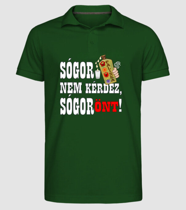  minta sötétzöld pólón