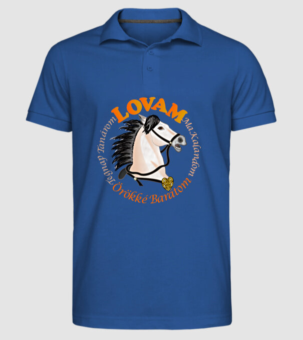  minta királykék pólón