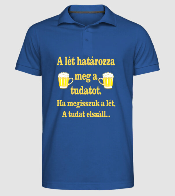  minta királykék pólón