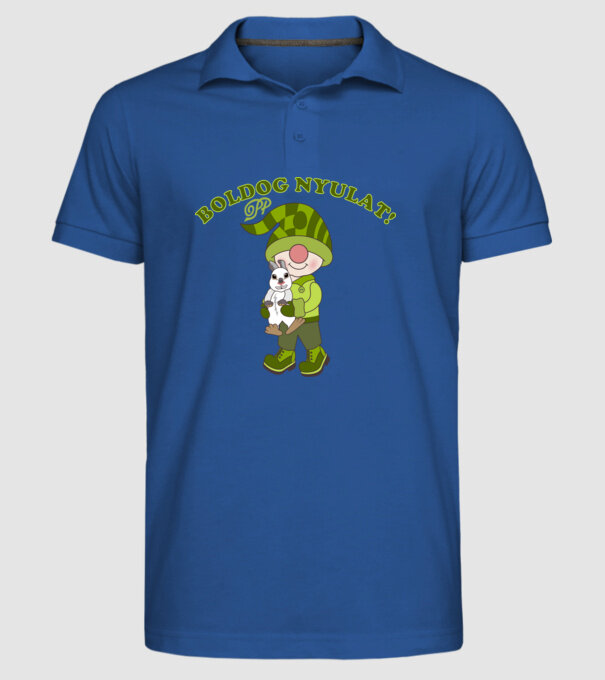  minta királykék pólón