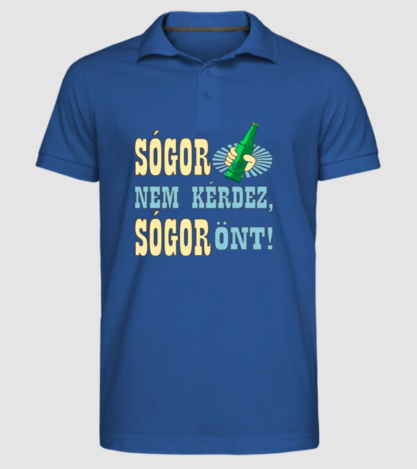  minta királykék pólón