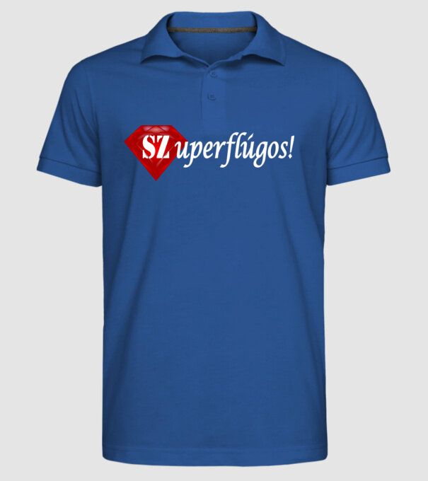  minta királykék pólón