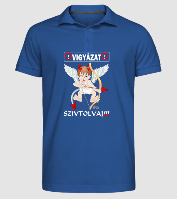  minta királykék pólón