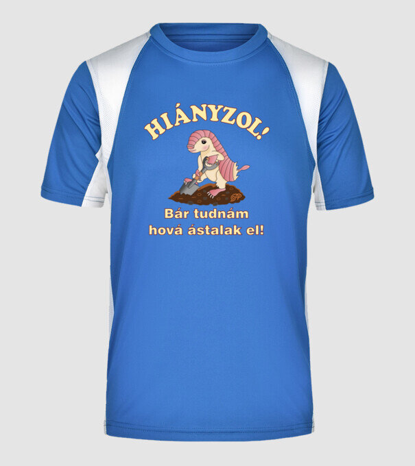  minta királykék pólón