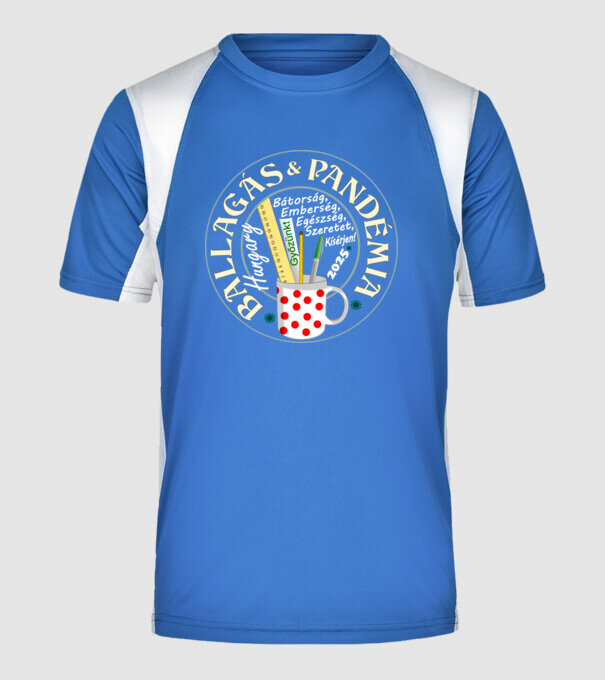  minta királykék pólón