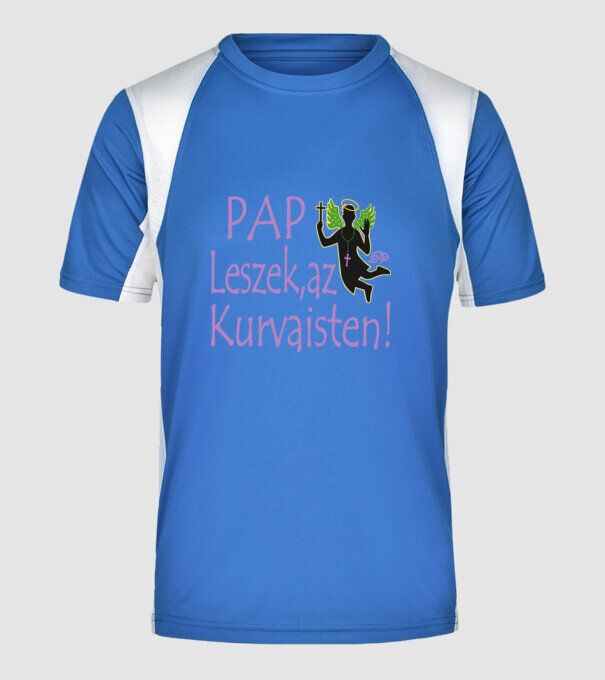  minta királykék pólón