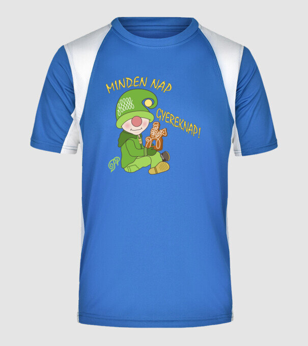  minta királykék pólón
