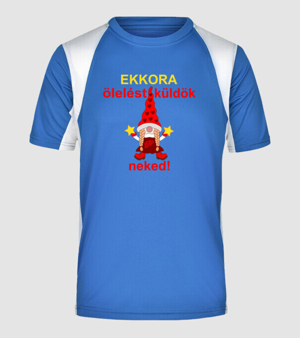  minta királykék pólón