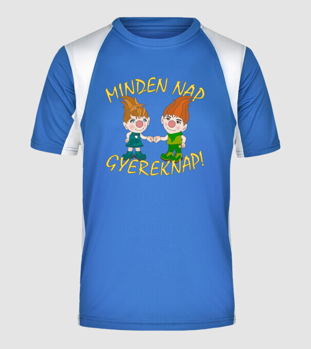  minta királykék pólón