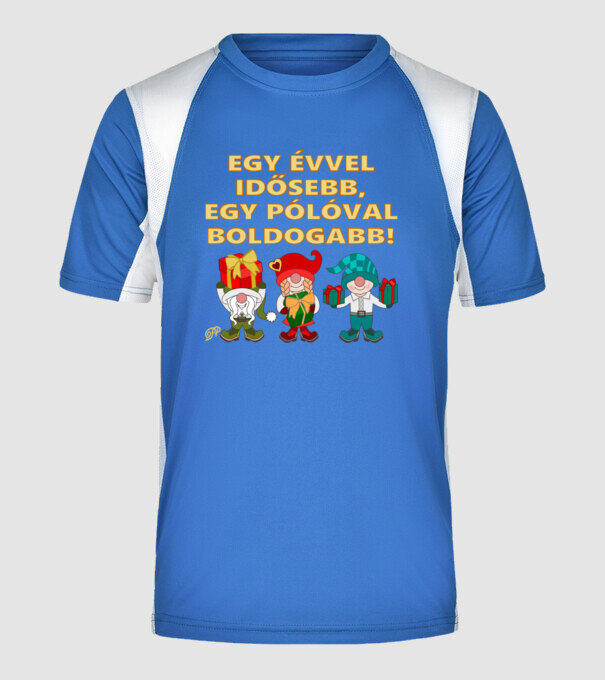  minta királykék pólón