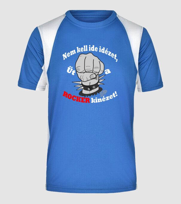  minta királykék pólón