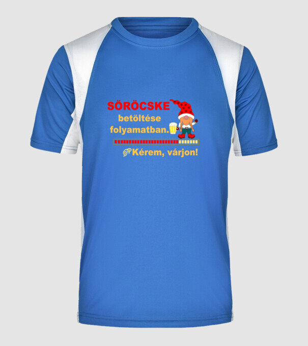  minta királykék pólón