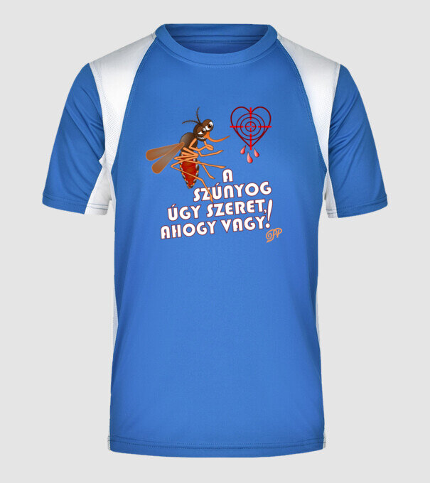  minta királykék pólón