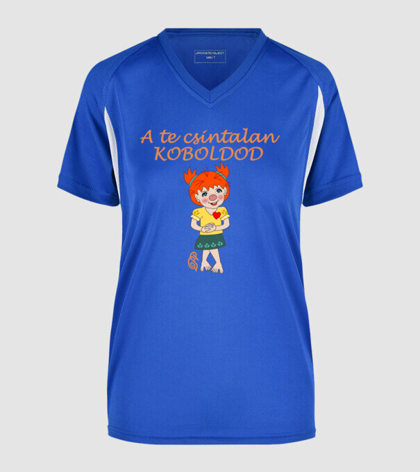  minta királykék pólón