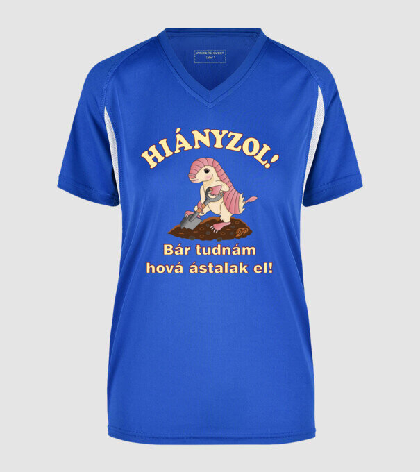  minta királykék pólón