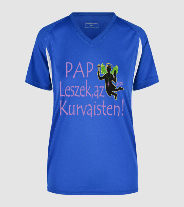  minta királykék pólón