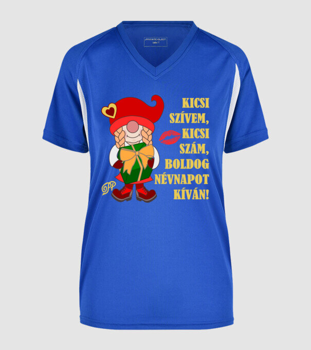  minta királykék pólón
