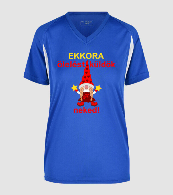  minta királykék pólón