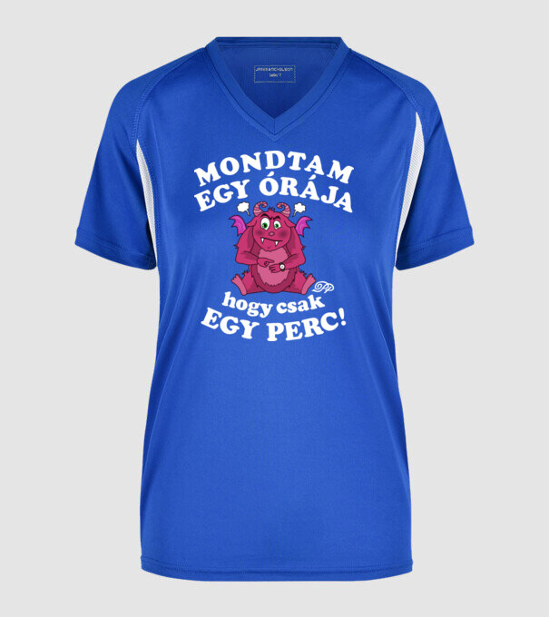 minta királykék pólón