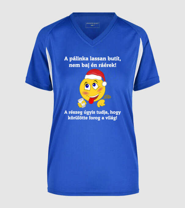  minta királykék pólón