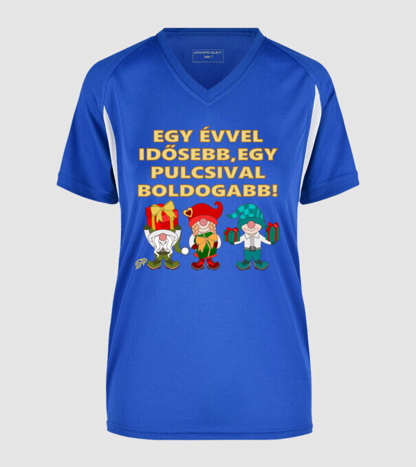  minta királykék pólón